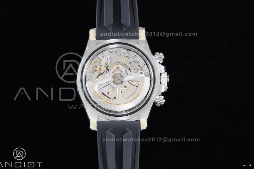 on Dial (Weighted) Oysterflex Silver VSF VS4131 Strap 1:1 Best Diamonds 126519 Daytona Edition Black V2 0306